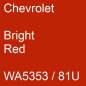 Preview: Chevrolet, Bright Red, WA5353 / 81U.